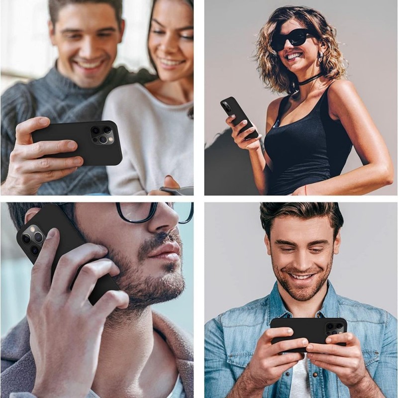 NCC Custodia Protettiva in Silicone Cover Soft Touch Per Apple iPhone 13 Pro Max | Nero