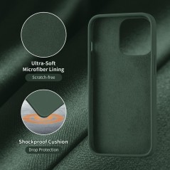 NCC NCC CA001 Silica Gel Protective Case For Apple iPhone 14 Pro Max (Color Boxed) Pine Needle Green for sale