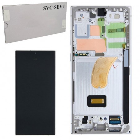 Photo of Samsung SERVICE PACK Display LCD ORIGINALE + Frame Per Galaxy S23 Ultra 5G S918 | Light Blue / Green - Samsung