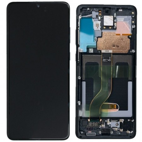 Samsung SERVICE PACK Display LCD ORIGINALE + Frame Per Galaxy S20+ PLUS G985/G986 No Cam | Nero