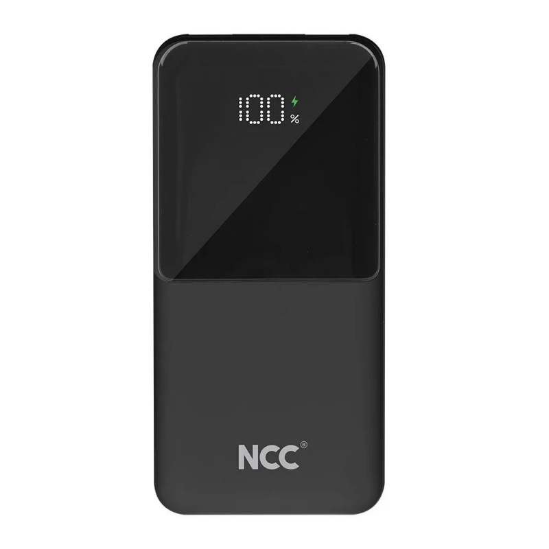 NCC Power Bank 10000mAh Portable Charger Fast Charging LED Display | Black BP11
