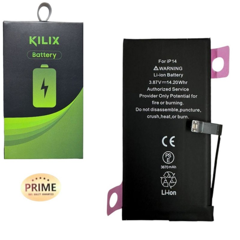 KILIX PRIME Compatible Battery for Apple iPhone 14 - 3670mAh