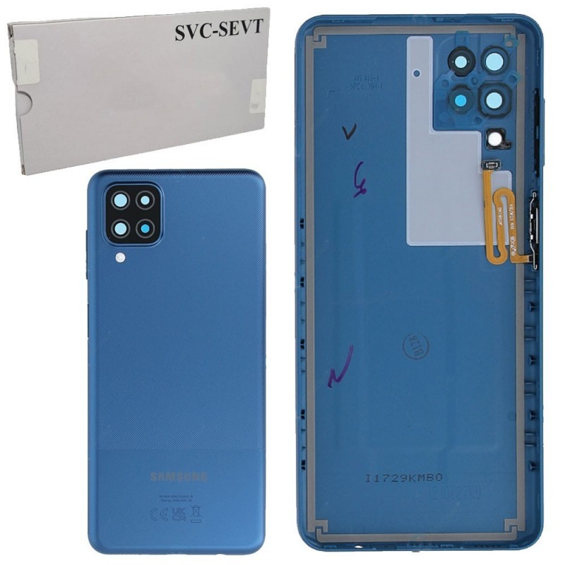Samsung Back Cover Original Service Pack with Camera Frame for Galaxy A12 SM-A125 A127 | BLUE