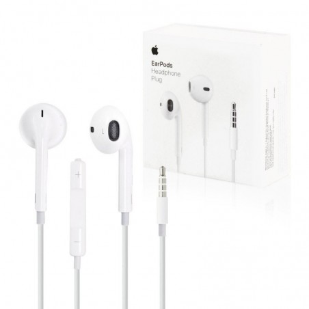 Scopri Apple Auricolari EarPods MWU53ZM/A con telecomando e microfono (Connettore Jack 3.5") in dettaglio