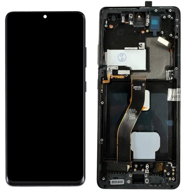 Display LCD SOFT OLED (FULL SIZE) + Frame Per Samsung Galaxy S21 Ultra 5G SM-G998 Nero Display LCD SOFT OLED (FULL SIZE) + Frame Per Samsung Galaxy S21 Ultra 5G SM-G998 Nero