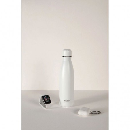 Puro Bottiglia Termica Icon 500ml Acciaio Doppio Strato Trattamento in Polvere | Bianco