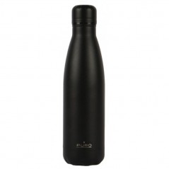 Photo of Puro Bottiglia Termica Icon 500ml Acciaio Doppio Strato Trattamento in Polvere | Nero - Puro