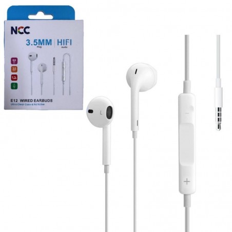 Buy NCC Auricolare EarPods E12 con telecomando e microfono (Connettore Jack 3.5") online