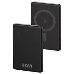 ROVI Power Bank LX12 5000mAh Portable Wireless Charger with MagSafe Technology | Black