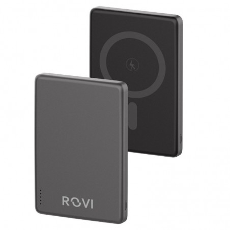 ROVI Power Bank LX12 5000 mAh Caricabatterie MagSafe Portatile Wireless | Grigio