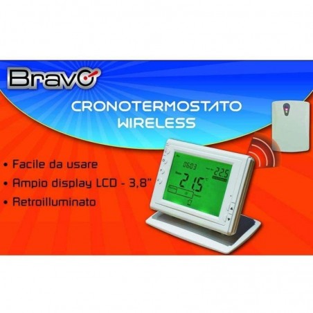 Foto di Bravo Cronotermostato Wireless Digitale Programmazione Automatica giornaliera e settimanale - BRAVO