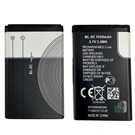 Batteria Compatibile BL-5C Per Nokia / Brondi Magnum 4 President Amico Fidato Sincero Comfort Chic Energizer E4 E4EU3 BL-5C
