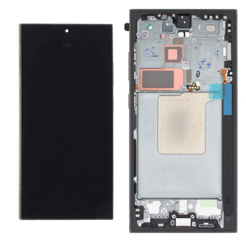 Samsung SERVICE PACK Display LCD ORIGINALE + Frame Per Galaxy S24 Ultra 5G S928 | Titanium Black / Blue / Green