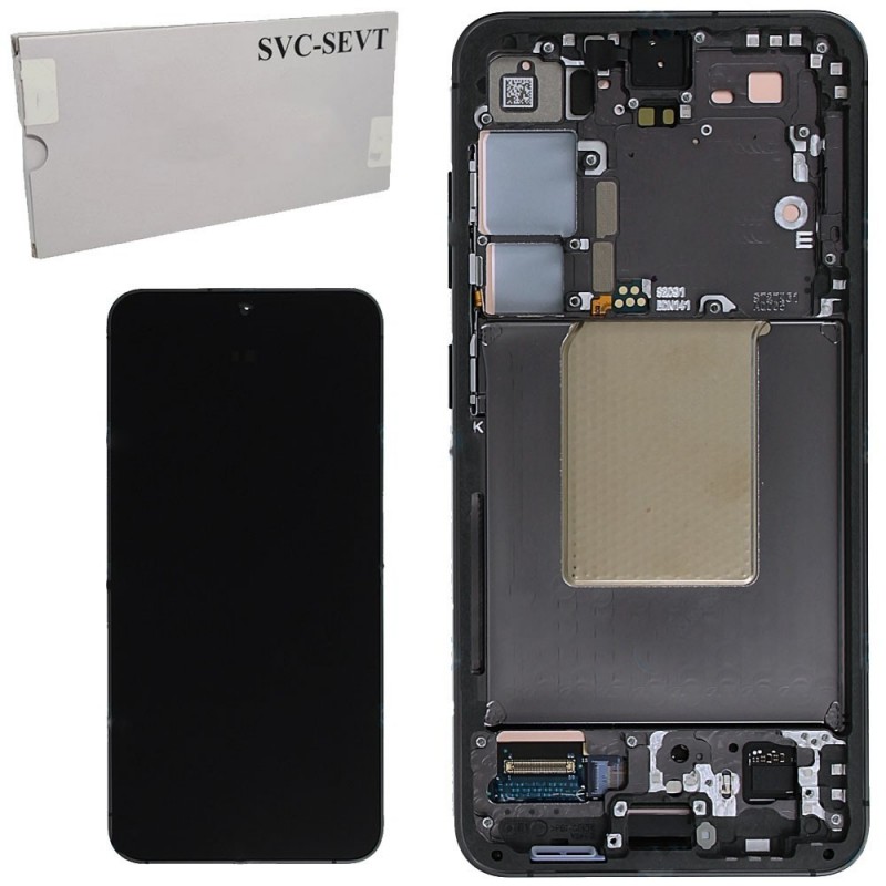Samsung Service Pack Original LCD Display + Frame For Galaxy S24 5G 2024 S921 | Black
