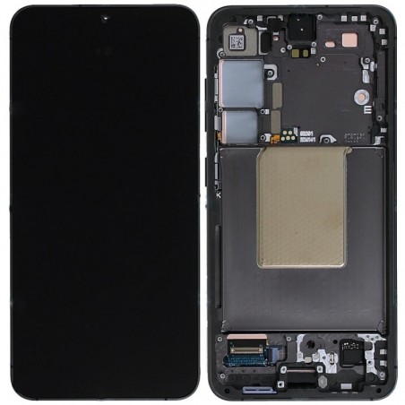Samsung SERVICE PACK Display LCD ORIGINALE + Frame Per Galaxy S24 5G 2024 S921 | Nero