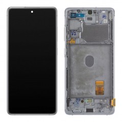 Samsung Service Pack Original LCD Display + Frame For Galaxy S20 FE G780F G781 | Cloud White | NO 5G ANTENNA