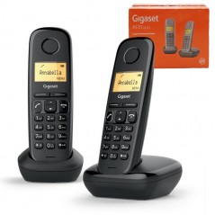 Buy Gigaset Telefono Cordless Doppio A170 DUO ECO Mode Plus Zero Radiazioni | Nero online