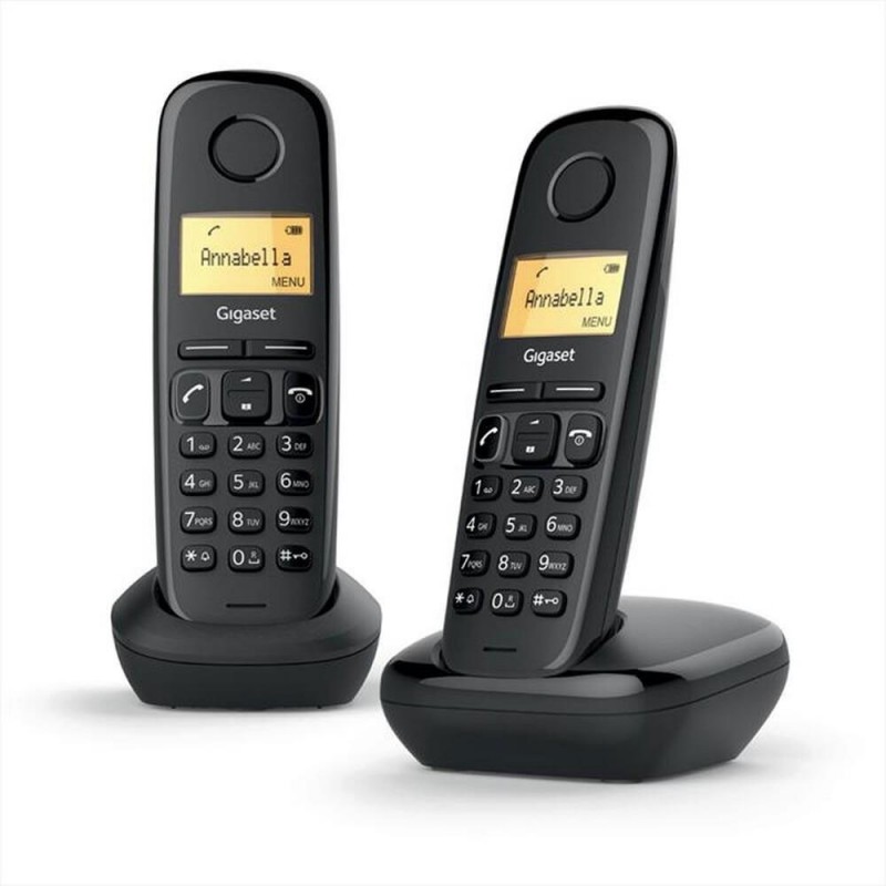 Gigaset A170 DUO ECO Mode Plus Zero Radiation Dual Cordless Phone | Black