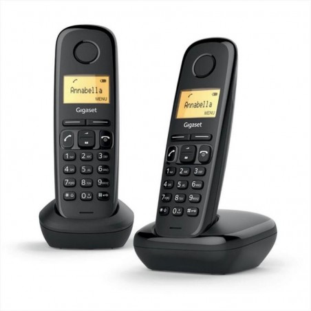 Gigaset Telefono Cordless Doppio A170 DUO ECO Mode Plus Zero Radiazioni | Nero