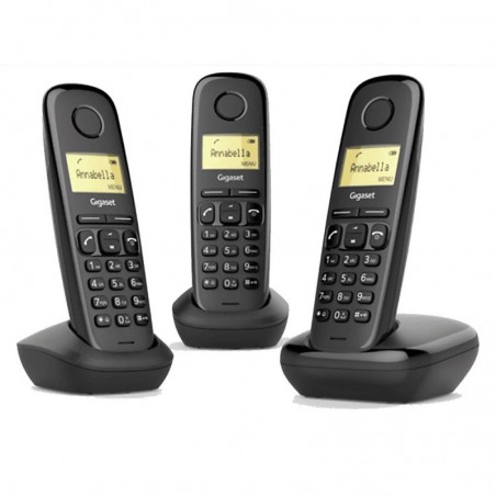 Compra Gigaset Telefono Cordless Triplo A170 TRIO Funzione Sveglia Zero Radiazioni | Nero online