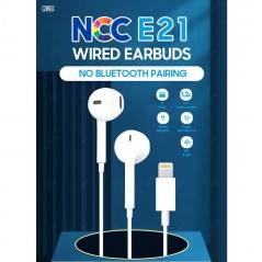 Compra NCC Auricolare EarPods E21 PLUG AND PLAY Connettore Lightning | NO BLUETOOTH PAIRING online