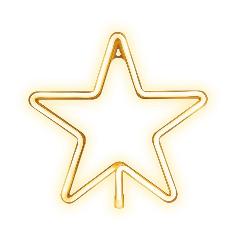 ROVI Forever Light Neon Lamp Decorative LED Light USB Plug On-Off Switch | Yellow Star