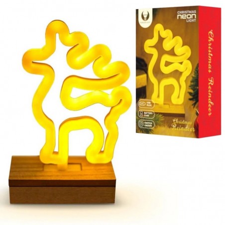 Acquista ROVI Forever Light Lampada Neon Luce Led Decorativo USB PLUG Switch On-Off | Renna Giallo su Smartness