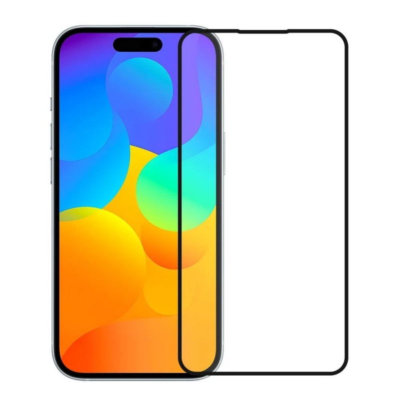NCC Pellicola 9D Vetro Temperato HD Full Glue Bordo ad Arco Grande per Apple iPhone 16 Pro Max