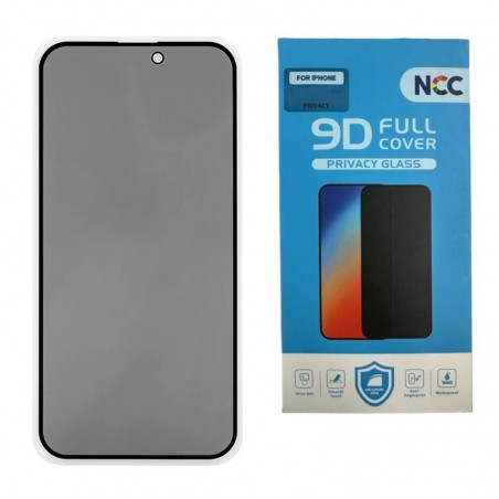 Discover NCC Privacy Full Glue Tempered Film with Large Arc Edge for Apple iPhone 16 Pro Fine Packaging MOQ 20PCS details