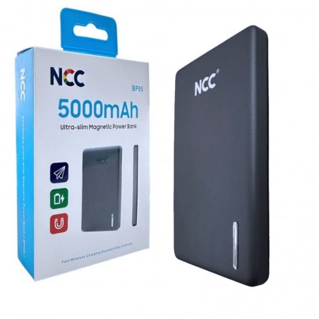 Product image NCC Power Bank 5000mAh Caricabatterie Ultra Slim Magnetico MAGSAFE Fast Charging | Nero BP05