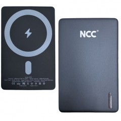 Acquista NCC Power Bank 5000mAh Caricabatterie Ultra Slim Magnetico MAGSAFE Fast Charging | Nero BP05 su Smartness