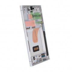 Product image Samsung SERVICE PACK Display LCD ORIGINALE + Frame Per Galaxy S23 Ultra 5G S918 | Cream / Beige