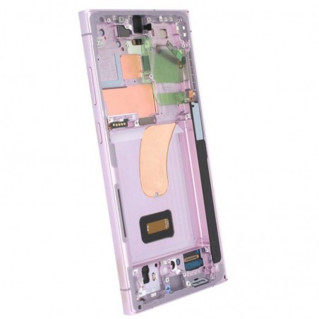 Samsung SERVICE PACK Display LCD ORIGINALE + Frame Per Galaxy S23 Ultra 5G S918 | Lavender / Light Pink