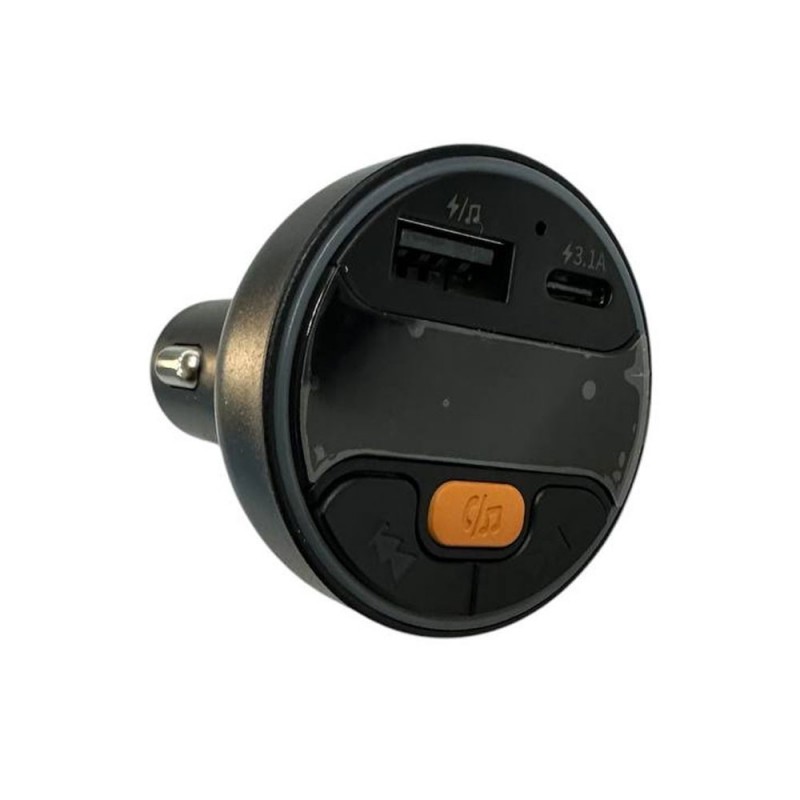 NCC CaricaBatterie Da Auto 3A Doppia Porta USB-A + USB-C Bluetooth 5.3 | Nero R21 NCC CaricaBatterie Da Auto 3A Doppia Porta USB-A + USB-C Bluetooth 5.3 | Nero R21