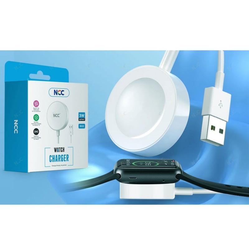 NCC 3W Magnetic Wireless Charger for Watch | White W02 NCC 3W Magnetic Wireless Charger for Watch | White W02