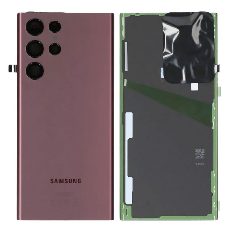 Samsung Back Cover Originale Service Pack per Galaxy S22 Ultra S908B | Burgundy