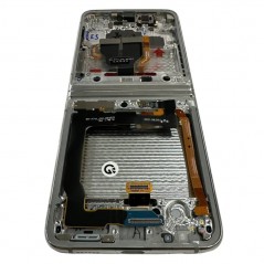 Samsung SERVICE PACK Display LCD ORIGINALE + Frame Per Galaxy Z Flip 3 5g 2021 F711 NO CAM | SILVER INNER