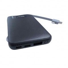 Product image NCC Power Bank 5000mAh Mini Caricabatterie Compatto Con Cavo USB-C e Lightning | Nero BP03