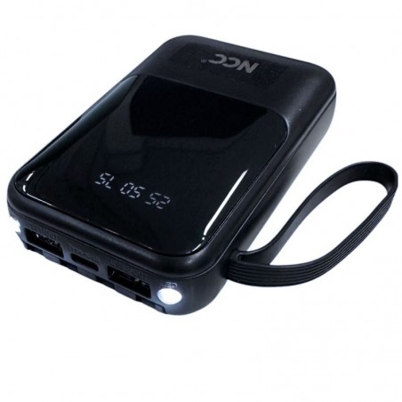 NCC Power Bank 10000mAh 4-in-1 Multifunctional Charger + USB-C Cable - LIGHTNING - MICRO USB | Black BP13
