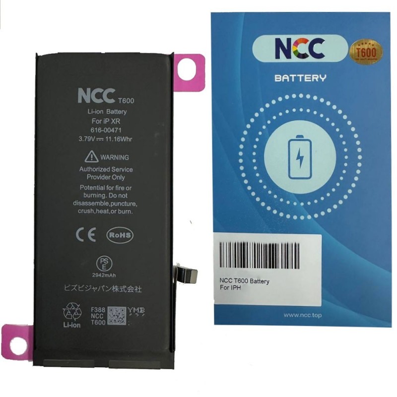 NCC T600 Battery Compatible with Apple iPhone XR A1984 A2105 A2106 | TI Chip - 2942mAh NCC T600 Battery Compatible with Apple iPhone XR A1984 A2105 A2106 | TI Chip - 2942mAh