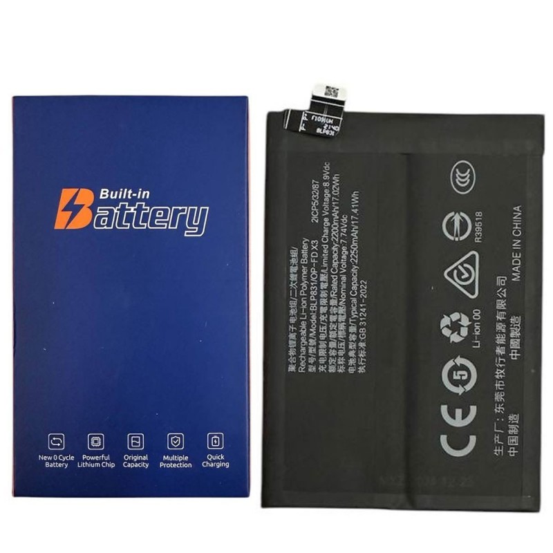  Compatible Battery for Oppo Find X3 - Find X3 Pro | BLP831