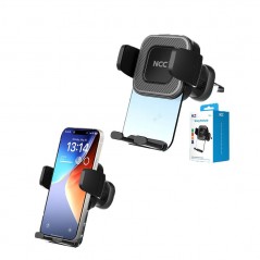 Scopri NCC Supporto da Auto CH14 Universale con Clip Per Bocchetta d'areazione | Nero e Trasparente in dettaglio