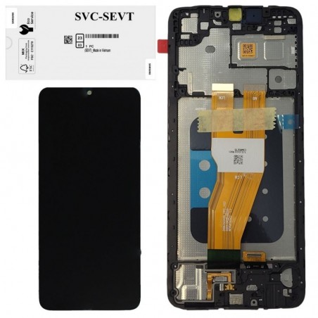 Scopri Samsung SERVICE PACK Display LCD ORIGINALE + Frame Per Galaxy A055 A05 2023 | Nero in dettaglio