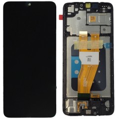 Samsung SERVICE PACK Display LCD ORIGINALE + Frame Per Galaxy A055 A05 2023 | Nero
