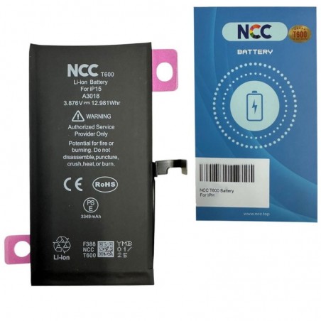 Foto di NCC T600 Batteria Compatibile per Apple iPhone 15 | TI Chip - NCC
