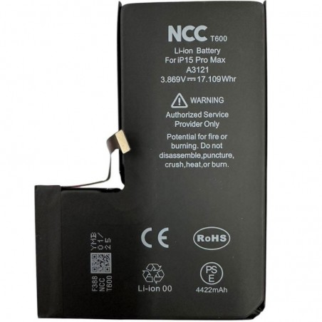 NCC T600 Compatible Battery for Apple iPhone 15 Pro Max | TI Chip