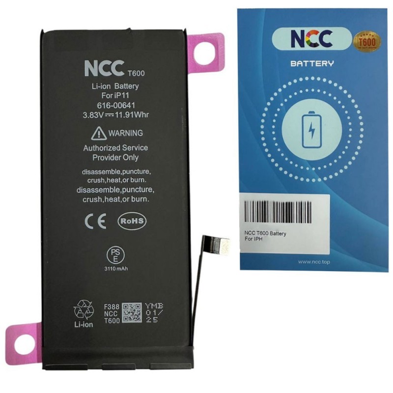 NCC T600 Battery Compatible for Apple iPhone 11 A2111 | A2223 | A2221 | TI Chip - 3110mAh