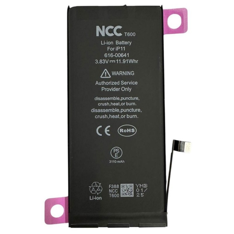 Batteria Compatibile Apple iPhone 11 NCC T600 A2111 | A2223 | A2221 | TI Chip - 3110mAh