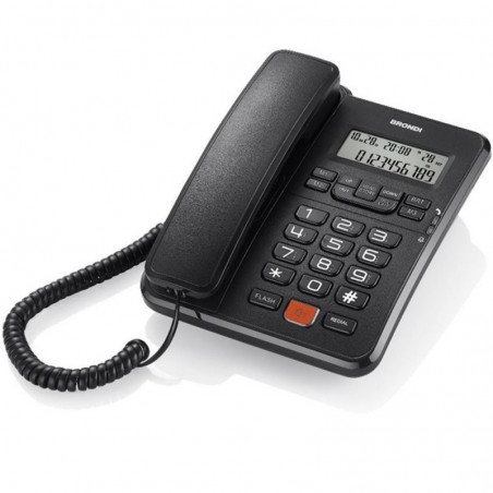 Buy Brondi Office Desk Telefono Fisso Cavo RJ11 con Vivavoce | Nero online