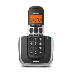 Acquista Brondi Bravo Platinum Telefono Cordless ECO DECT Tasti Grandi Nero in vendita